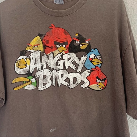 VINTAGE MENS ANGRY BIRDS GRAPHIC TEE SHIRT SIZE LARGE - Picture 2 of 3